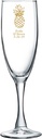 Personalized Color Printed Champagne Flute - Pineapple - Gold - 144 pack