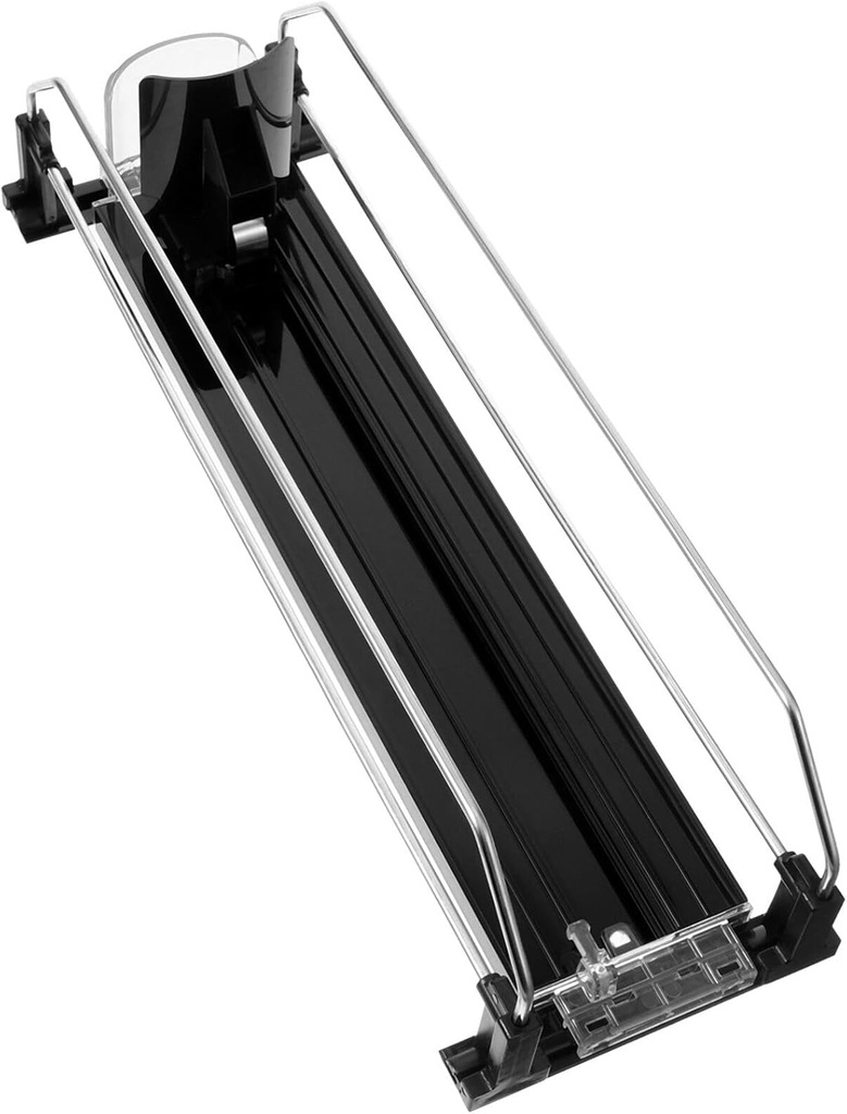 Drink Organizer for Fridge, Self-pushing Soda Can Dispenser Beverage Pusher Width Adjustable Water Bottle Pusher Automatic Glide Rack for Refrigerator Pantry Vending Machine 310MM