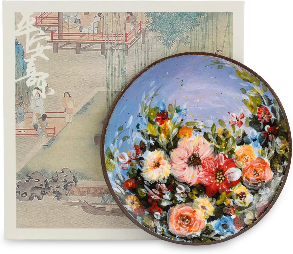 Handcrafted Ceramic Oil Painting Plate Functional Art Dinner Plate, Suitable for Tableware and Wall Decoration Dinner Plate That Can Be Safely Used In Dishwashers And Microwave Ovens