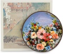 Handcrafted Ceramic Oil Painting Plate Functional Art Dinner Plate, Suitable for Tableware and Wall Decoration Dinner Plate That Can Be Safely Used In Dishwashers And Microwave Ovens
