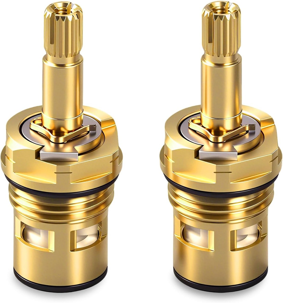 2 Pack Brass Faucet Cartridges Compatible with American Standard Bathroom Bathtub Faucet 4z-24h Hot and Cold Replacement Cartridges Replace#: 994053-0070a 994053-0070a/H