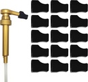 15 Pcs Coffee Syrup Pump Tip Covers Black Rubber Seal Caps for Coffee Syrup Bottles Fits Most Pump Tips, Keep Sugar Condiments Olive Clean Preserved for Barista, Café, Home Use