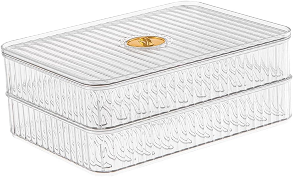 Refrigerator Storage Bin Egg Holder for Kitchen Dumpling Bread Storage Box Food Containers for Fridge