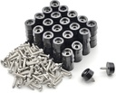Cutting Board Feet, Non Slip Round Rubber Feet Bumpers with Stainless Screws, Non Marking, 11/16" W x 5/16" H (100)