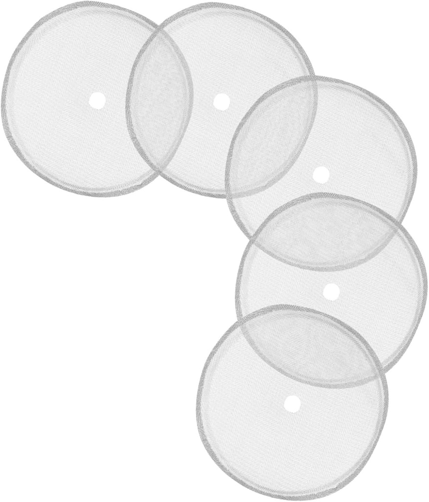 GLEAVI 5pcs Cold Brew Filter Stainless Steel Mesh Screens Reusable Replacement for Tea Machines Espresso Makers