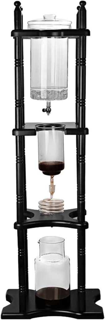 Ice Drip Coffee Maker, Commercial Cold Brew Drip Coffee Tower Ice Coffee Brewer Machine with Stable Base, 2L/67.63oz(About 25 Cups) Ice Dripper Coffee Making Machine for Home Office Coffee Shop