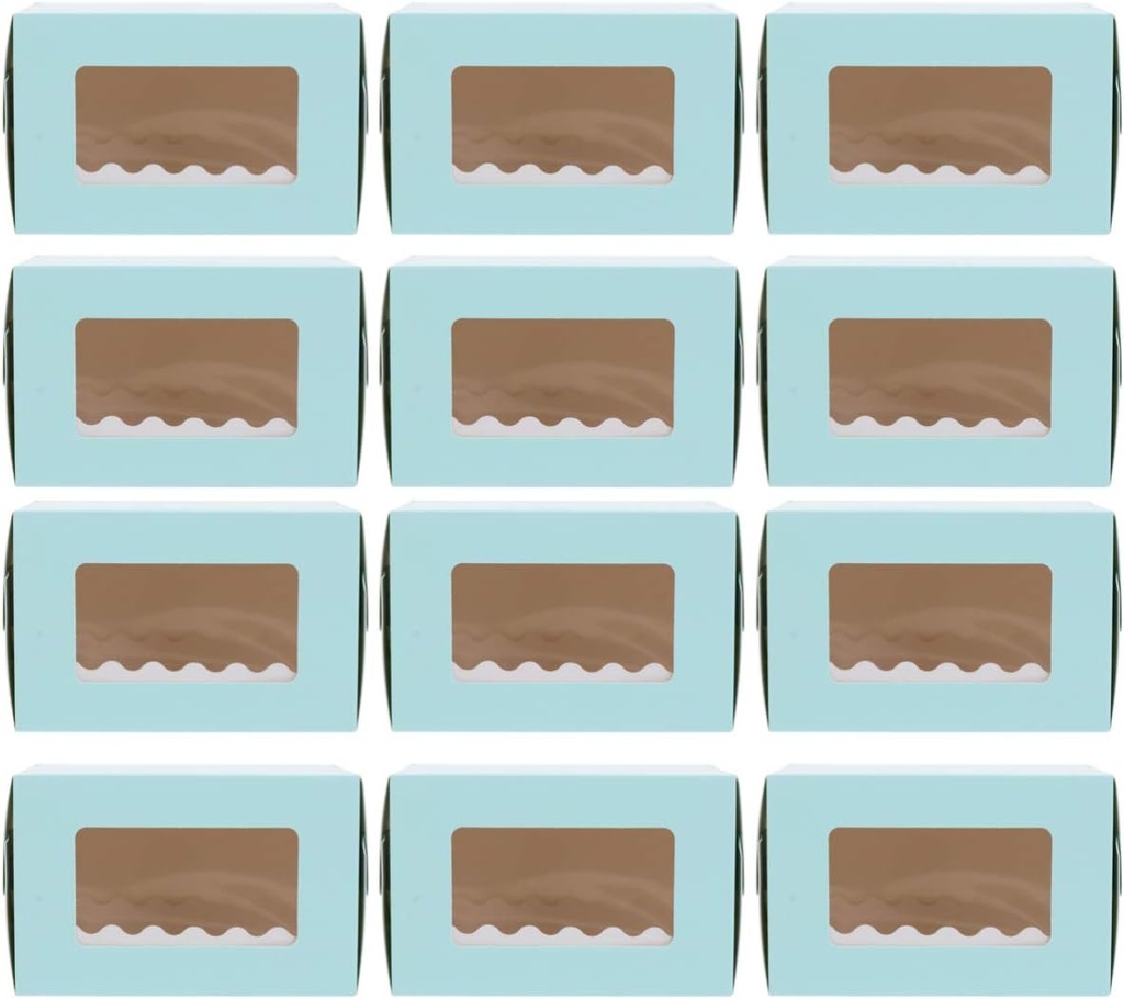 12pcs Safe Material Cake Boxes Portable Cake Carriers for Wedding Birthday Anniversary Christmas