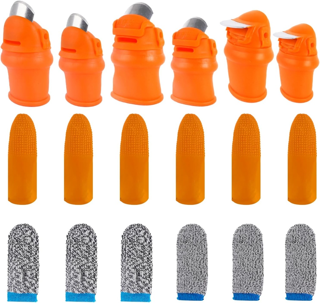 20 Pcs Thumb Knife for Gardeners,Multifunctional Gardening Thumb Knife Tool Set,Portable Garden Finger Cutter for Plant Vegetable Fruit Picking,Trimming,Harvesting