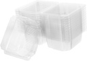 Alipis 50pcs Cake Box for Cake and Cupcake Storage Transparent Dessert Containers Lid for Muffins and Party Favors Food-grade Bakery Accessory