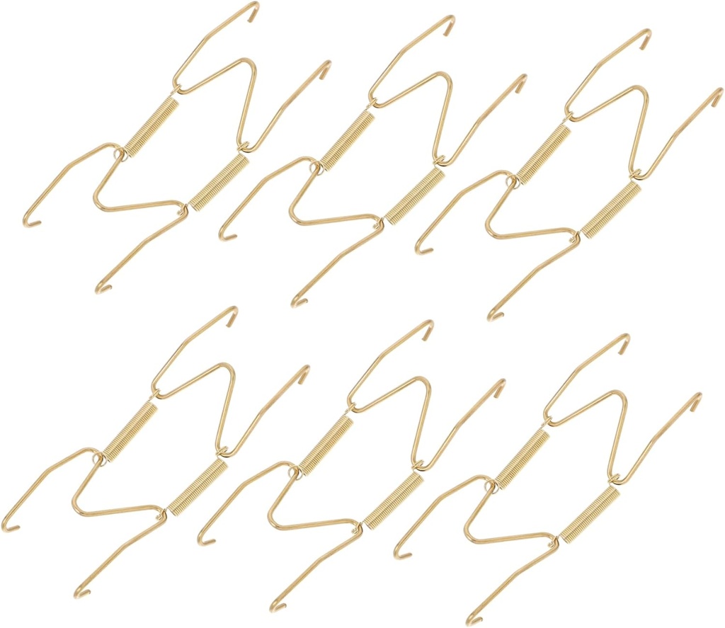 PRETYZOOM 6pcs Shaped Invisible Plate Hangers for Wall Decor Steel Plate Holders Art and Photos Vertical Wall Mount Hooks for Home and Commercial Use