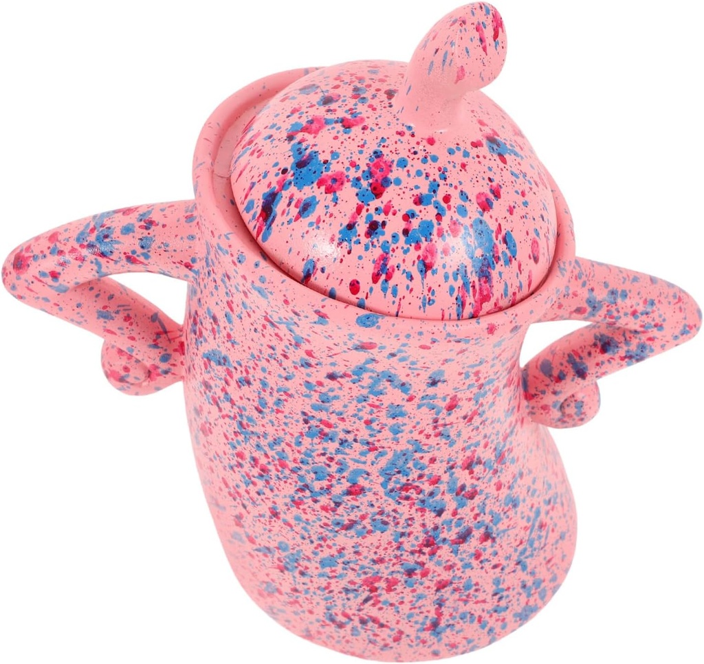 Alipis Decorative Resin Storage Canister with Airtight Lid Cute Twisted Design Leak Jar for Beans Cookies Sugar and Spices Creative Kitchen Decor Portable and Easy to Clean