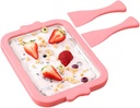 Ice Cream Maker Frozen Yogurt Frying Ice Tray Suitable for Making Rolled Ice Cream Frozen Yogurt, Fruit Salad (Red)