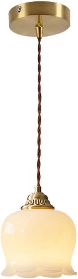 Modern Flower Shaped Pendant Light Fixture Minimalist Resin mini Chandelier,Brushed Brass Holder Hanging Light Fixture for Kitchen Island Dining Room Bathroom Sink Ceiling lamp