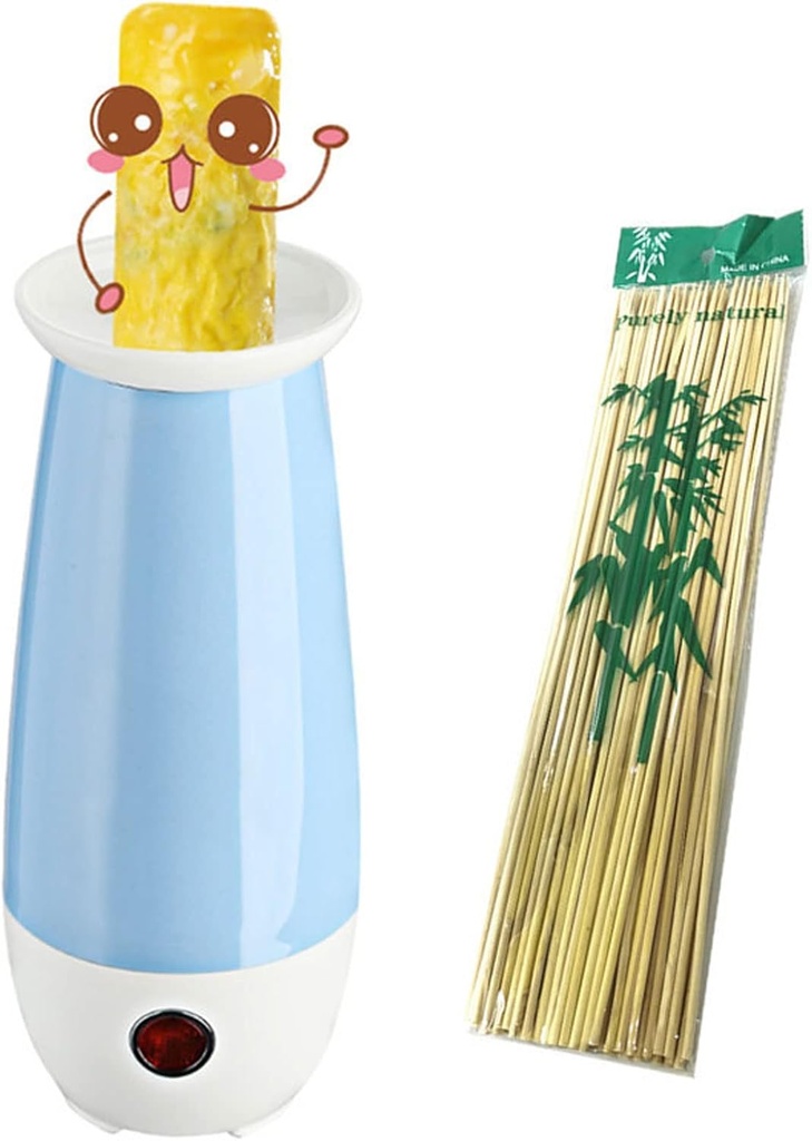 Egg Cooker Egg Roll Maker, Automatic Egg Roll Machine, Automatic Hard Egg Pot, Hot Dog Master Sausage Boiler Omelet Cooker for Breakfast, Electric Automatic Mini Egg Roll Maker for Kids & Adult,Blue