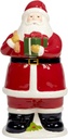 Certified International Joy of Christmas 3-D Santa Cookie Jar, 56 oz, Multicolor