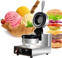 Ice Cream Burger Maker, Double-Sided Heating Hamburger Maker with 50~300℃ Temp Adjustable and 1~5Min Timer, Non-Stick Gelato Panini Press for Home Kitchen