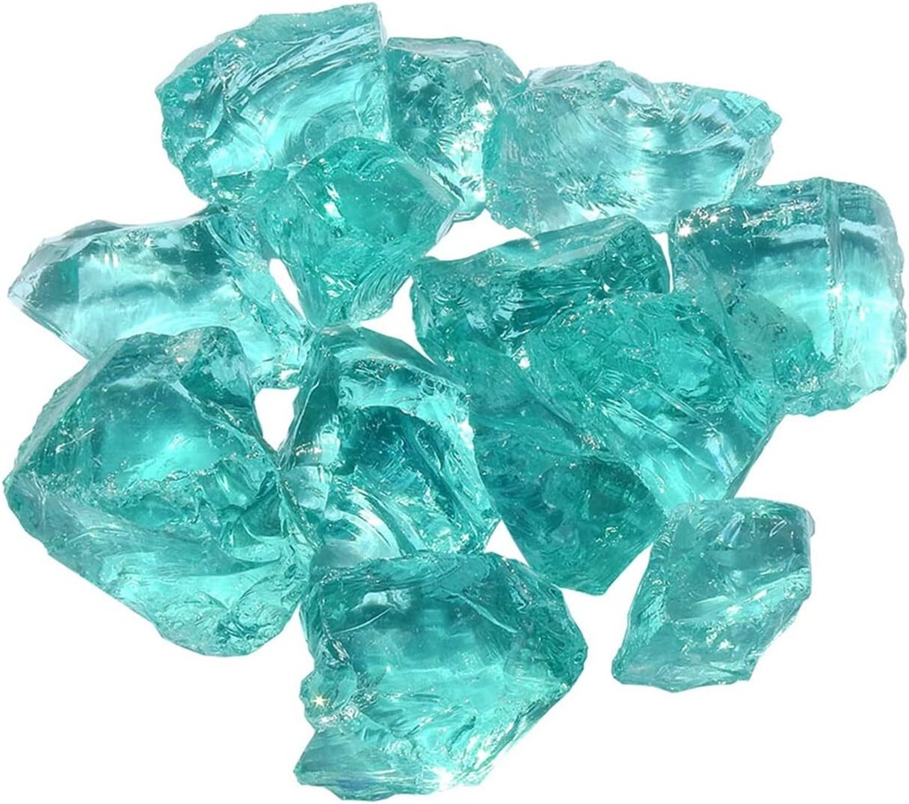 Hiland AZ Patio Heaters 50-100mm Landscape Recycled Glass in Aqua