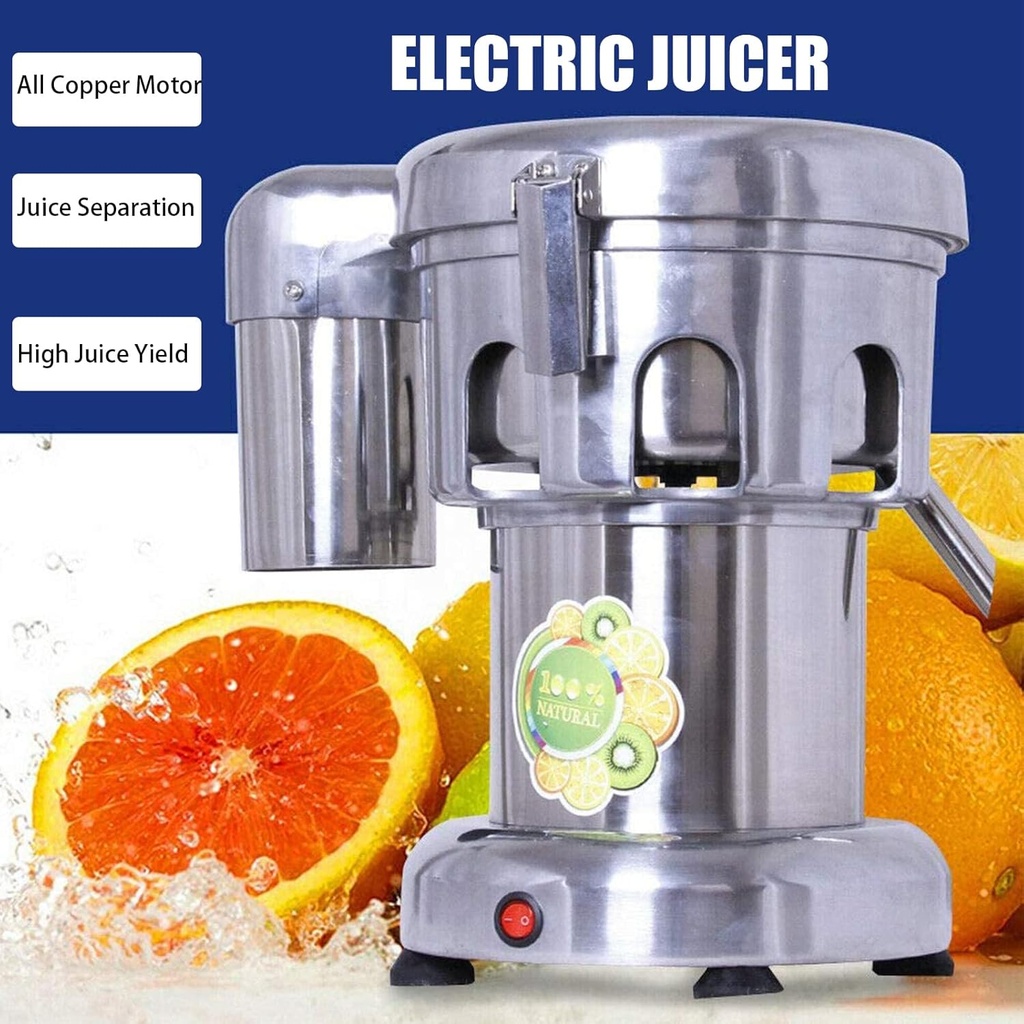 Commercial Juice Extractor, 370W Juicer Machine, Fruit and Vegetables Juice Maker, Commercial Juice Extractor Stainless Steel Heavy Duty, 2800r/min