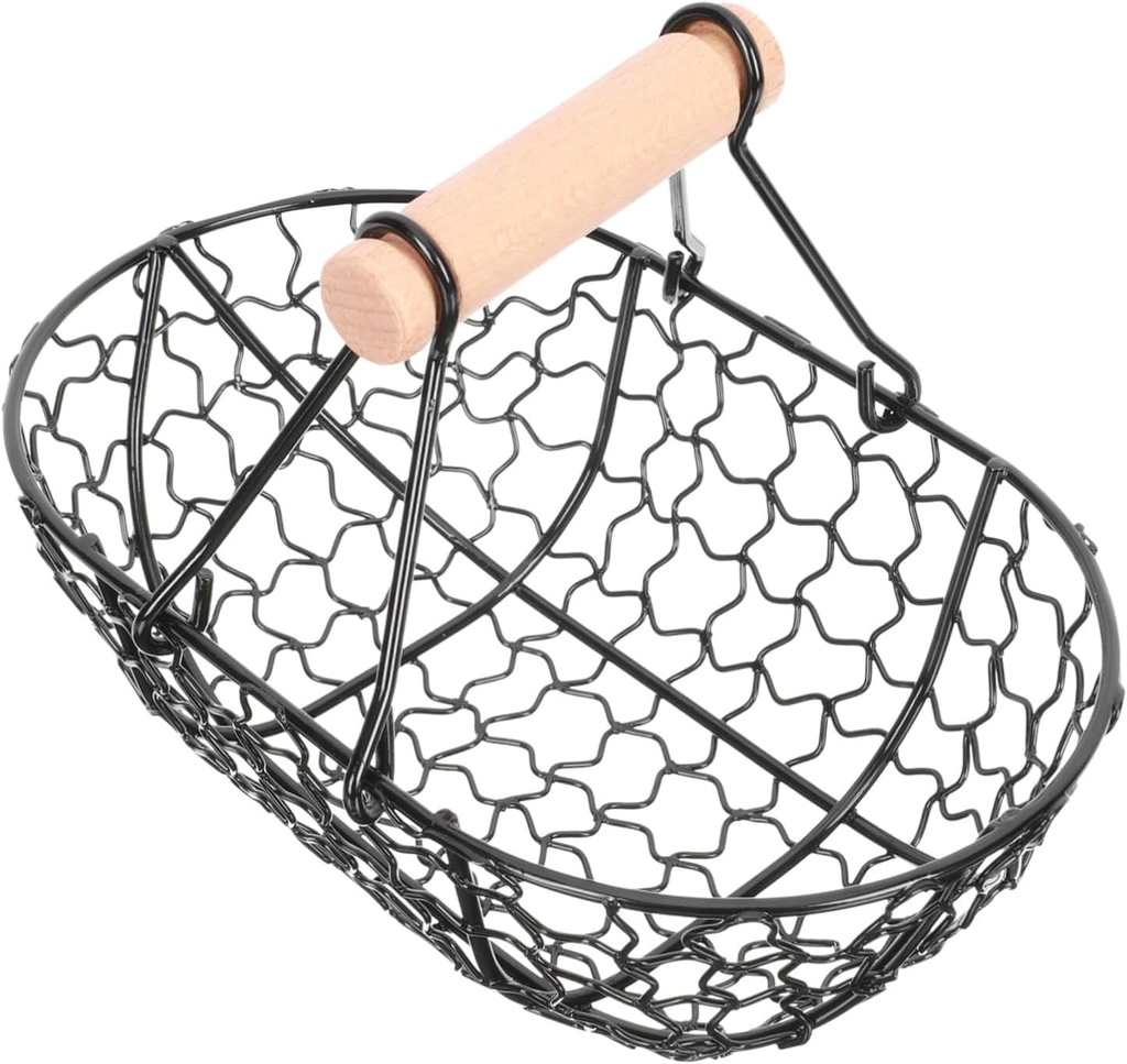 Cabilock Large Fruit Storage Basket Iron Bread Basket Kitchen Counter Fruit Bowl Bread Storage Bowl for Counter