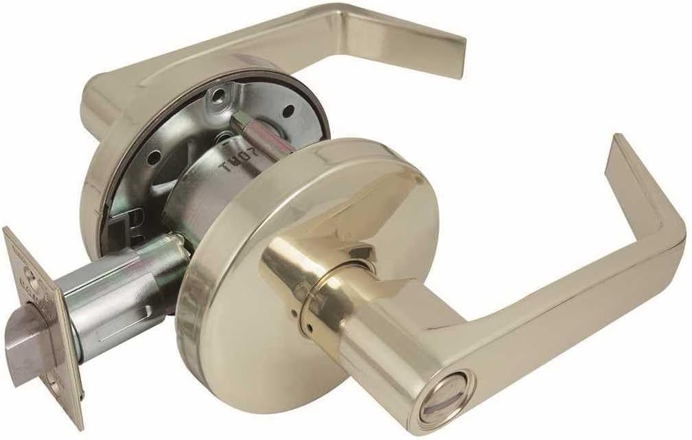 US Lock USX2052L3 2050 GR2 2-3/4 in. Backset US3 Privacy Bed/Bath Door Lever US3 - Bright Brass