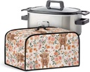 Yak Flowers Slow Cooker Cover for Crock Pot 6-8 qt Slow Cooker, Dust Protection Air Fryer Cover with Mesh Pocket Stain Resistant Kitchen Dining Table Decor Easy to Install