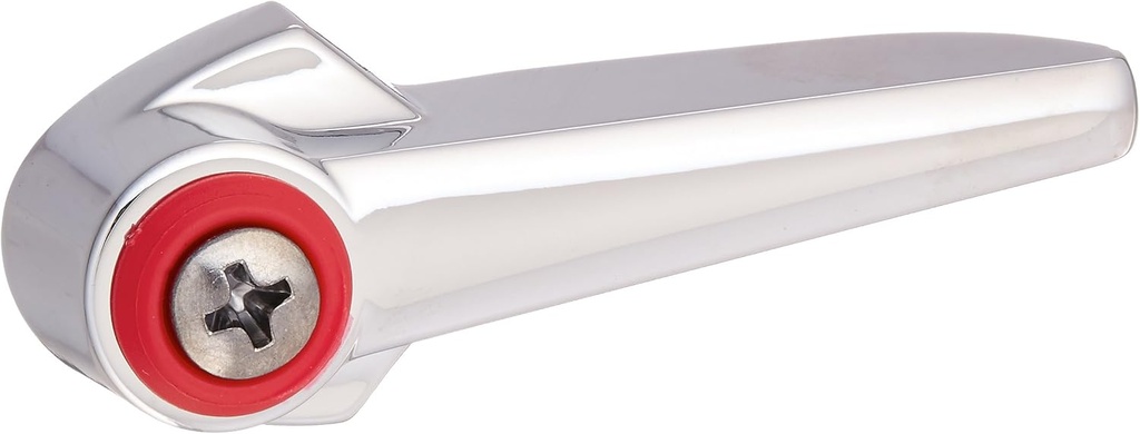 T&S Brass, 001637-45, Hot Lever Handle with Red Index and Screw, Chrome