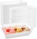 Ocmoiy Charcuterie Boxes with Clear Lids, 50 Pack White Bakery Boxes, Cookie Boxes, Small Treat Boxes for Pastry, Sandwich, Cupcakes, Strawberries, Dessert To Go Containers