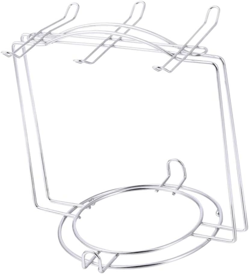 Garneck Cup Plate Organizer Stainless Steel Kitchen Cabinet and Counter Shelf Organizer Mug Holder Fits 4 Cups 6 Plates