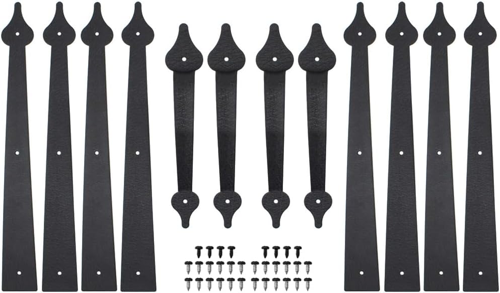 WINSOON for 2 Car Garage Door Decorative Hardware Kit, Screw Mounting,for All Doors