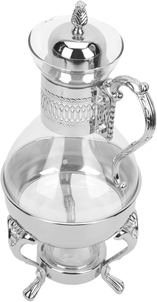 Happyyami Heated Coffee Pot Expresso Coffee Water with Handle Decorative Serving Teapot Loose Leaf Teapots Clear Coffee Kettle Ceramic Teapot Coffee Serving Pot Glass Vintage Afternoon Tea