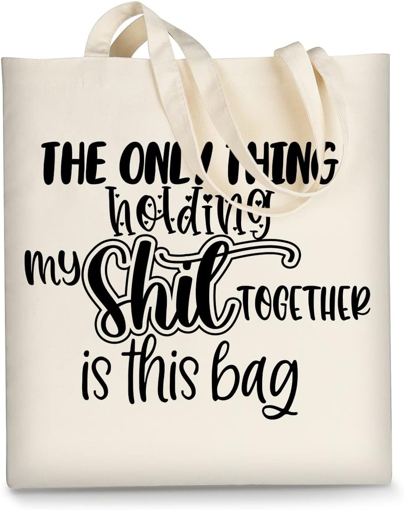 AUSVKAI Canvas Tote Bag Aesthetic for Women, Cute Reusable Cloth Cotton Bags for Shopping Beach Trendy Gifts