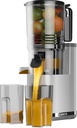 Cold Press Juicer, 6.5" Extra Large Feed Chute Juicer Machines, Hands-Free 350W Slow Masticating Juicer Machines with High Juice Yield for Whole Vegetables & Fruits, BPA Free, Silver