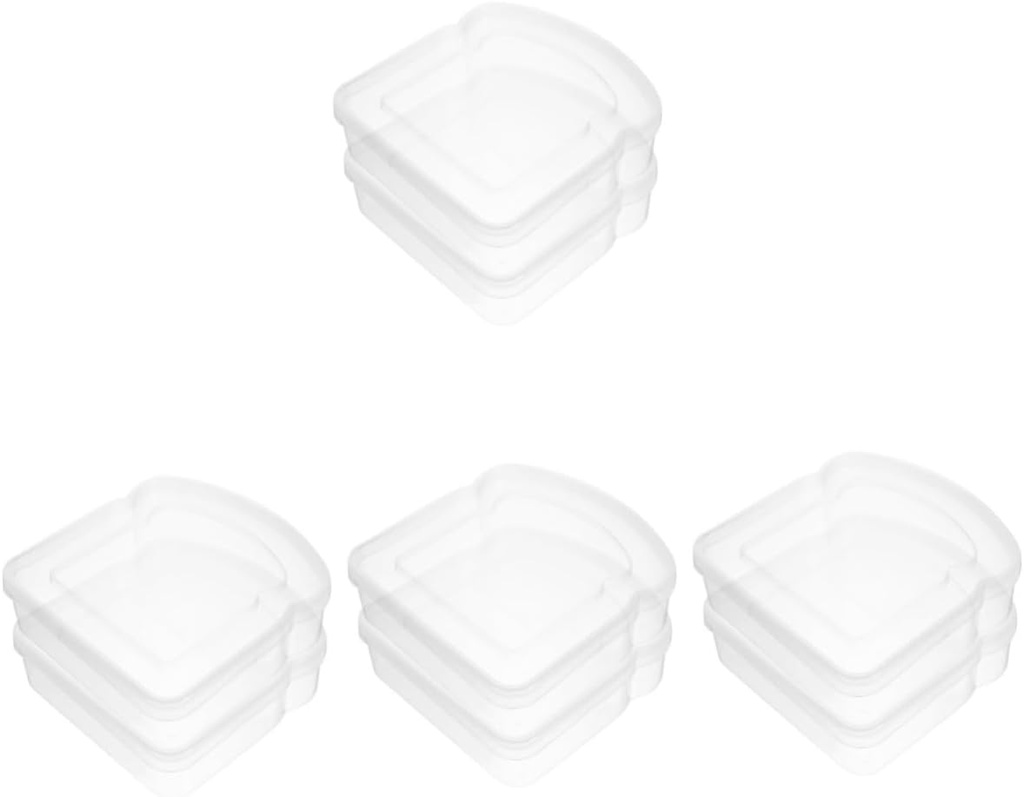 Zerodeko 8pcs Air Tight Bread Box Sandwich Containers for Picnic Sandwich Storage Box Meal Prep Reusable Containers