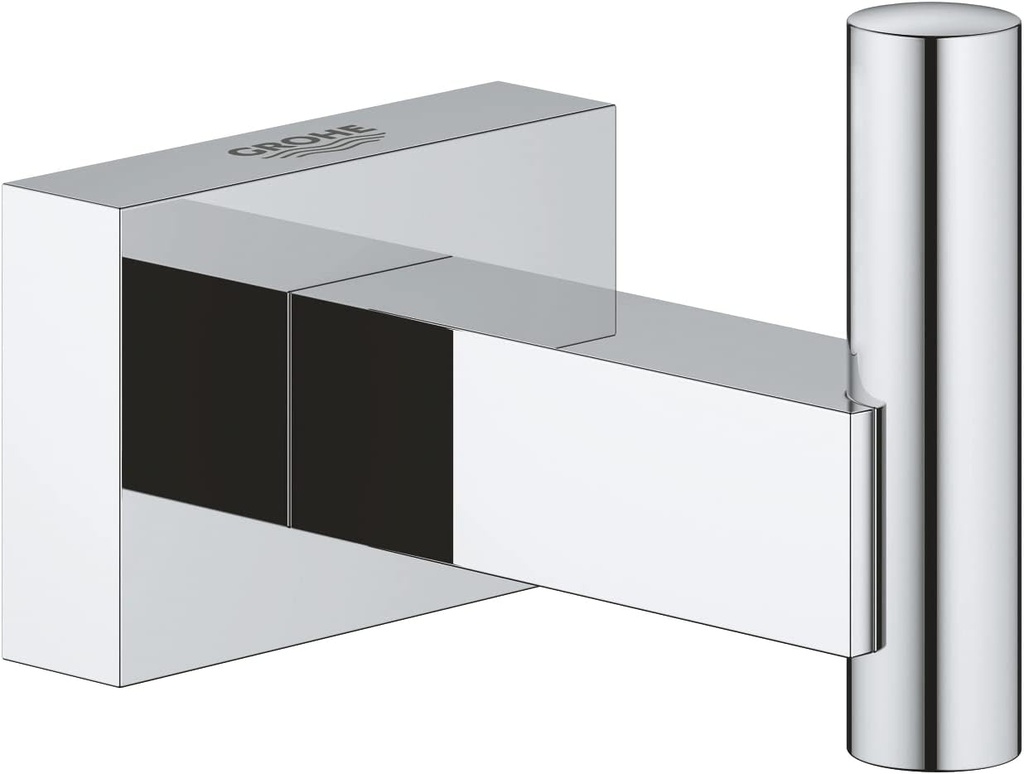 Grohe 40511001 Essentials Cube Robe Hook, Starlight Chrome