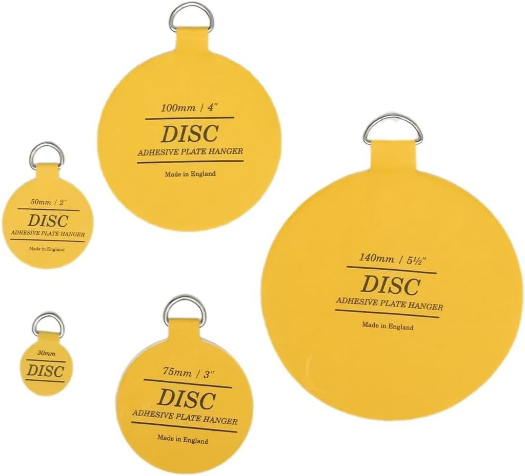 Disc Plate Hanger for Walls - Invisible Self Adhesive Plate Holder 5 Pack (All Sizes)