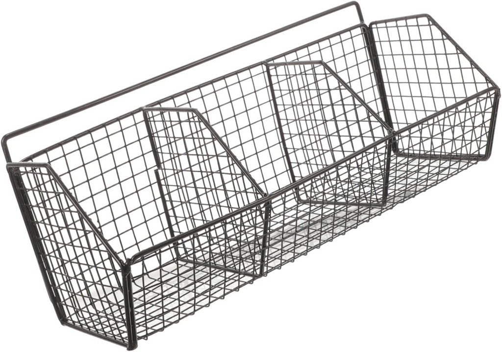 Amosfun Wall Mounted Kitchen Storage Rack Metal Shelf for Dish Cloths Onions Ginger and Garlic Space Saving Organizer for Kitchens and Easy to Clean Design