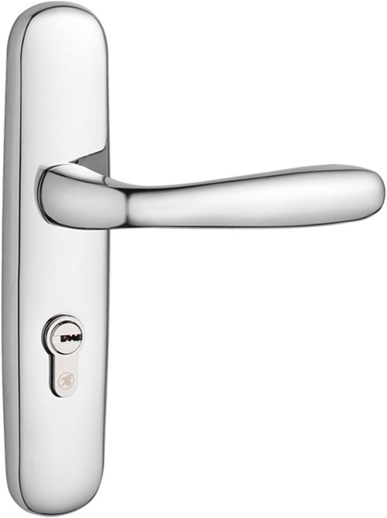 WABJUYWOC Indoor Door Lock Bedroom Modern Door Lock Bathroom Solid Wood Door Lock Household Door Handle Lock, Brushed nickel