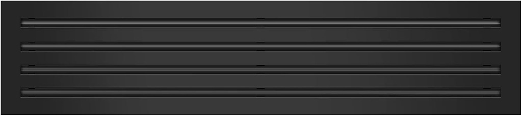 BUILDMART - 36x8 Modern AC Vent Cover - Decorative Black Air Vent - Standard Linear Slot Diffuser - Register Grille for Ceiling, Walls & Floors - Texas Buildmart