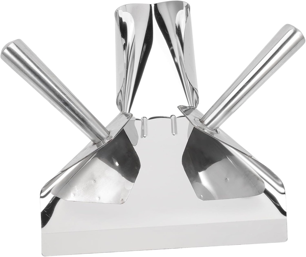 LIFKOME Stainless Steel Food Scoop with Dual Handles for Popcorn French Fries and Snacks Easy to Clean Heavy Duty for Kitchen and Restaurant Use