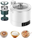 3 L Lifting Sugar Removal Rice Cooker,Multifunction 5 Speed Adjustable Hot Pot Non-Stick Pan& Rice Soup Separate Electric,With Steamer Basket,Rapid Heating For Family Use (White)