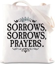 FOTAP Q Charlotte Inspire Gift Sorrows Sorrows Prayers Tote Bag Queen C Fan Gift British Royal Lover Gift Funny Bookworm Gift (Prayers)