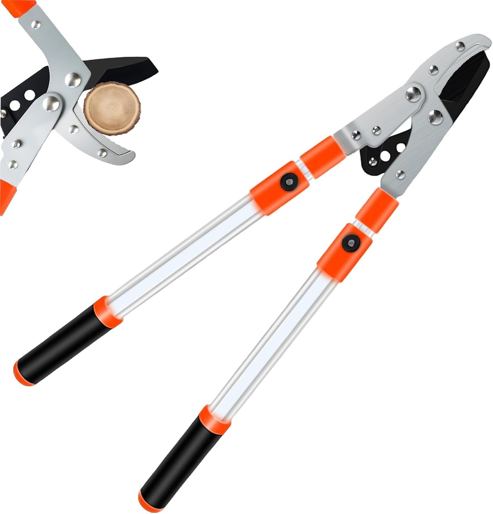 Loppers for Tree Trimming Heavy Duty, 25-37" Extendable Loppers for Gardening Sharp Steel Branch Cutter,1.5" Cut Capacity,Shock Absorbing Handle, for Gardening and Pruning