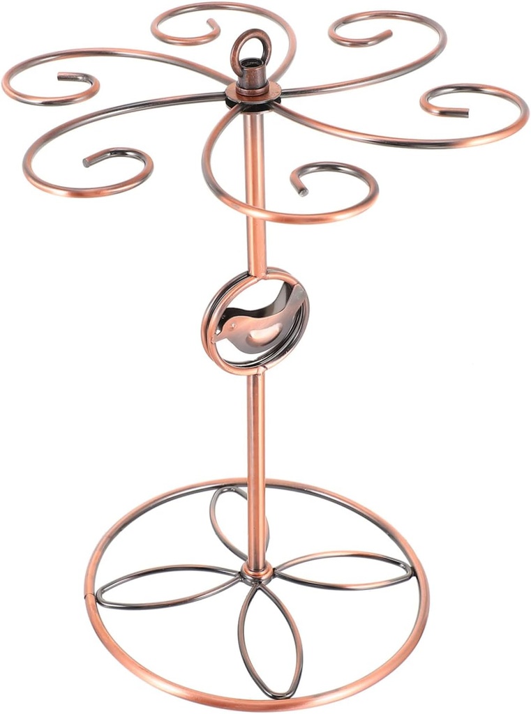 Upside Down Glass Rack Vintage Bird Design Stemware Holder for Wine Glasses Stylish Goblet Storage Organizer for Bar and Kitchen