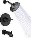 Replacement for DT Shower Trim Kit 14 Series, 144749-BL Matte Black Single-Handle Tub and Shower Trim Kit, Fits R10000 Series Valves, 6 Spray Shower Faucet Set (Cartridge/Valve Not Included)