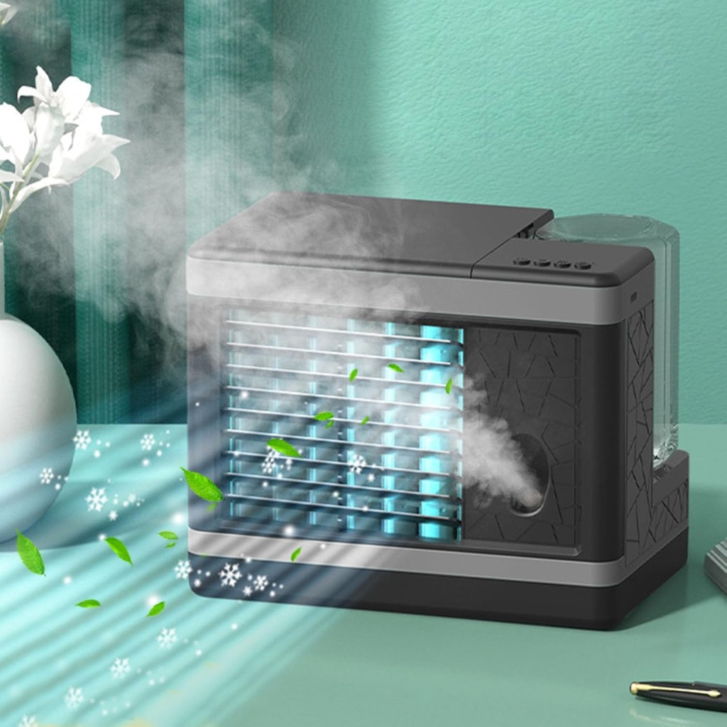 Portable Air Conditioners, Evaporative Cooler with Night Light, Air Cooler Conditioning, Mini Conditioner With 3 Speeds, 300ML, Low Noise Portable Ac Unit For Bedroom Room Office Desk Cooling Fan