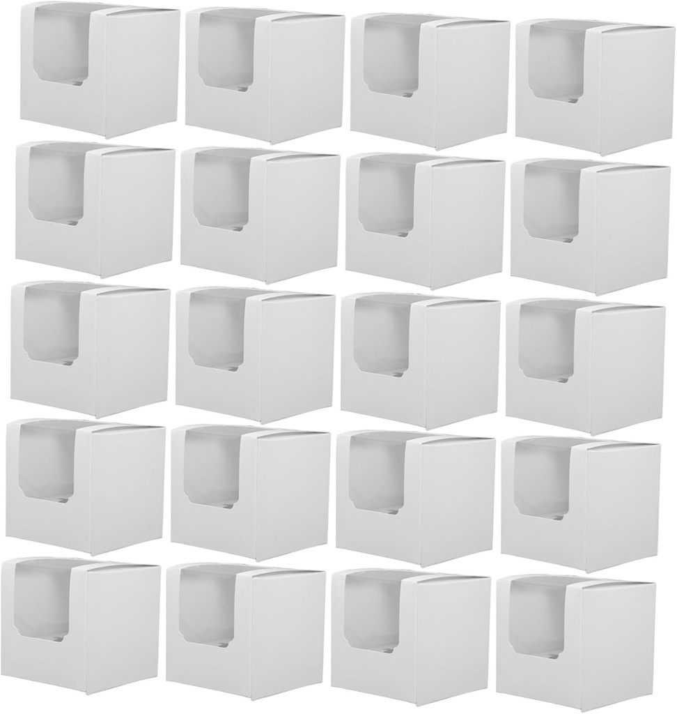 50pcs Transparent Cupcake Treat Boxes with Window Sturdy Paper Dessert Containers for Bakery Goods for Special Events and Daily Use