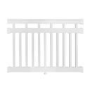 Weatherables Cheshire Porch and Deck Railing Kit – Vinyl Railing Kit for Decks, Porches, Balconies, and More, Versatile Outdoor Railing (White, 42" X 4')