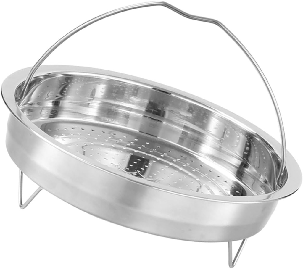 Unomor Sturdy Food Steamer Steaming Basket Steaming Pan Heat Insulation Handle