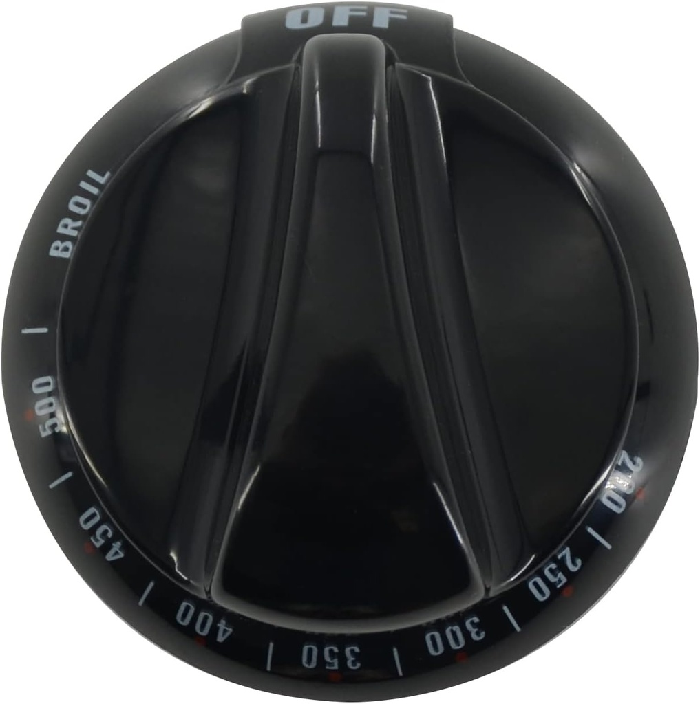 WB03K10037 Thermostat Stove Control Knob Black Compatible with GE & Hotpoint Range Oven Kitchen Burner Accessories Replace Numbers AP2014849, 242683, AH225986 (1PC)