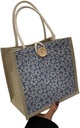 Burlap Bag, Burlap Handbag Beach Bags with Handle Reusable Grocery Bag